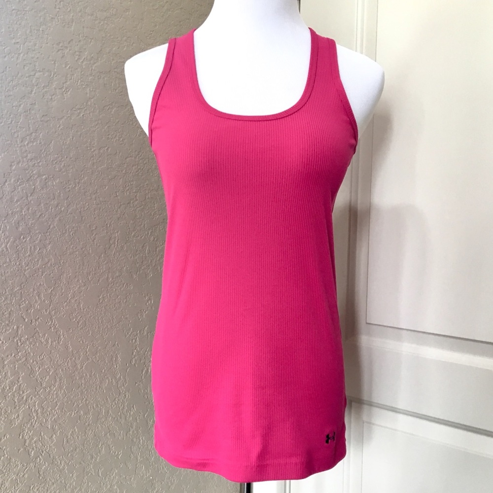 Under Armour Pink Fitted Tank Size L